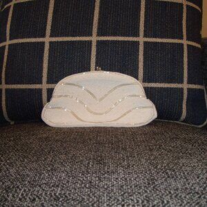 Vintage White Beaded Walborg Clutch Bag VERY GOOD CONDITION!